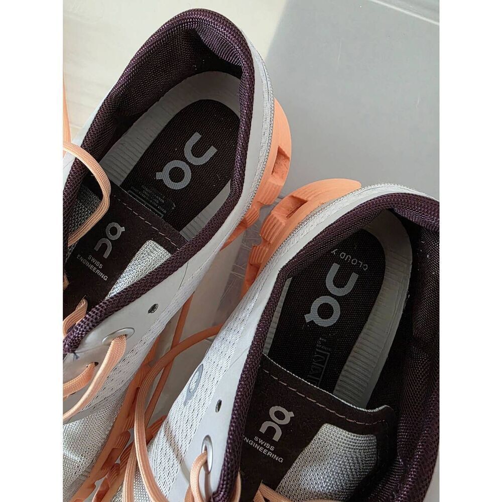 On Cloud X Silver Almond Mixed Sport Running Shoes W9 - Picture 8 of 10